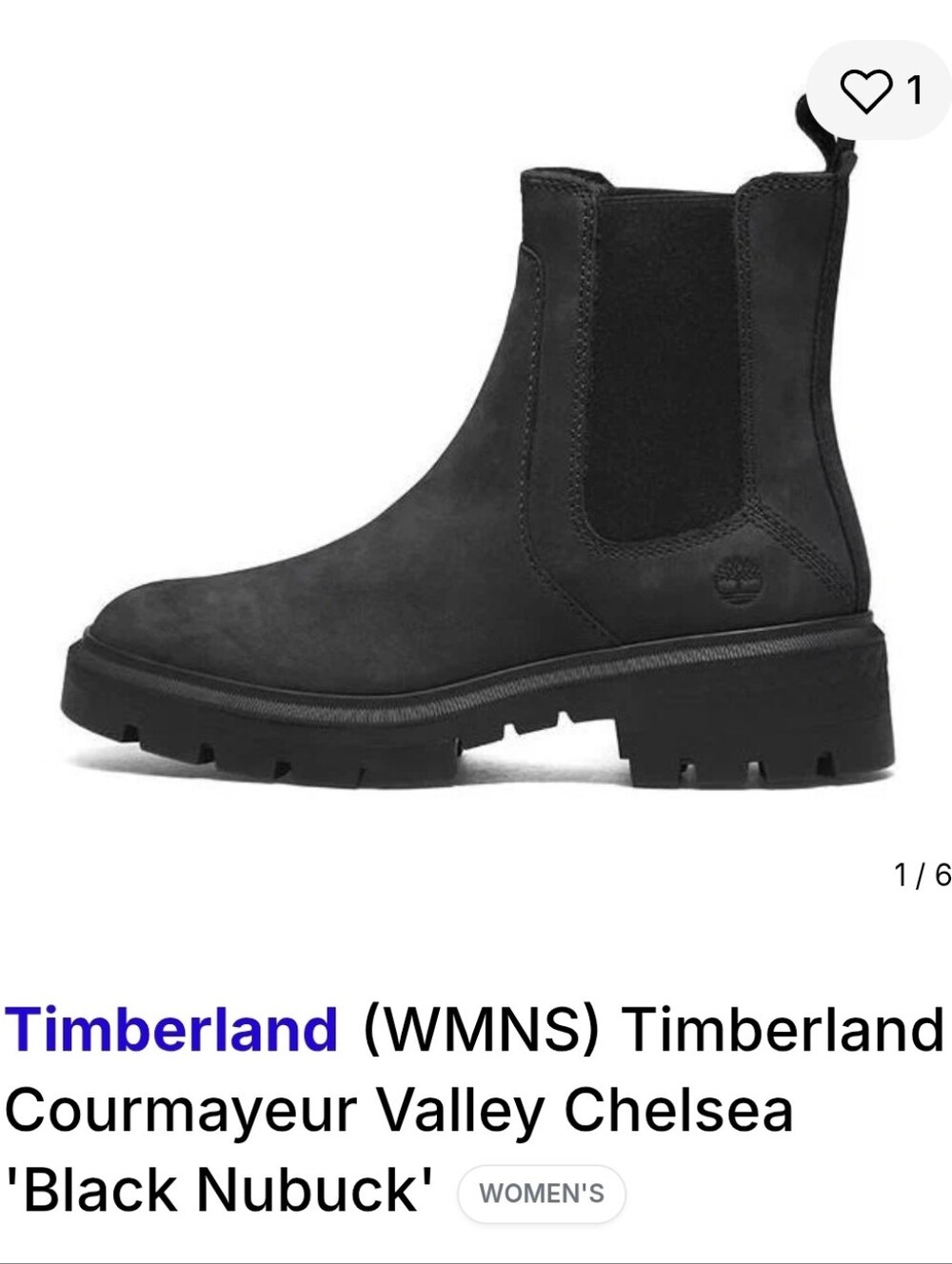 Timberland Courmayeur Valley Chelsea Boots Black Nubuck Boots Size 8